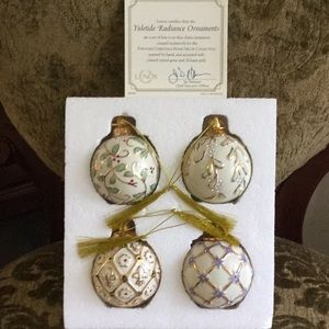 LENOX Box of 4 Yuletide Radiance Ornaments